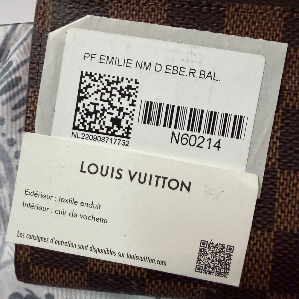 Louis Vuitton Damier Ebene Emelie Wallet - Picture 10 of 15
